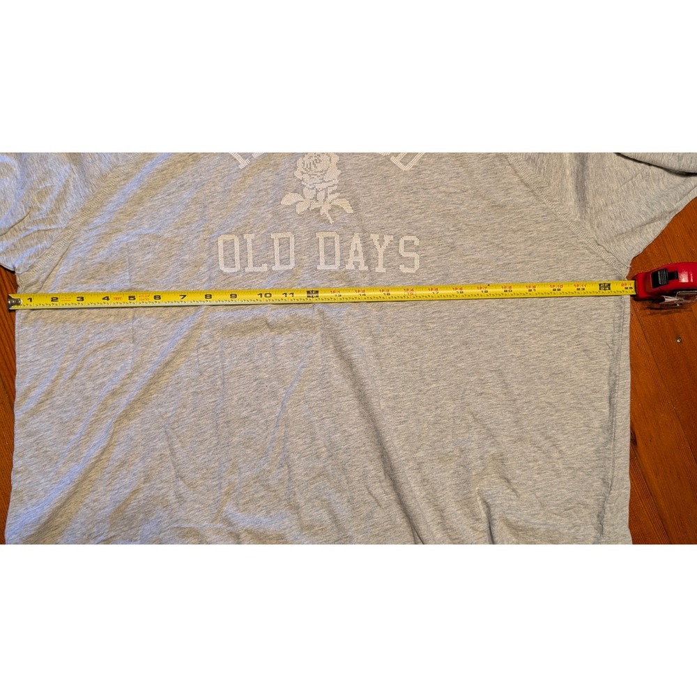 NWT Aerie The Good Old Days Graphic Long Sleeve T-Shirt Heather Grey L oversized - Picture 6 of 8